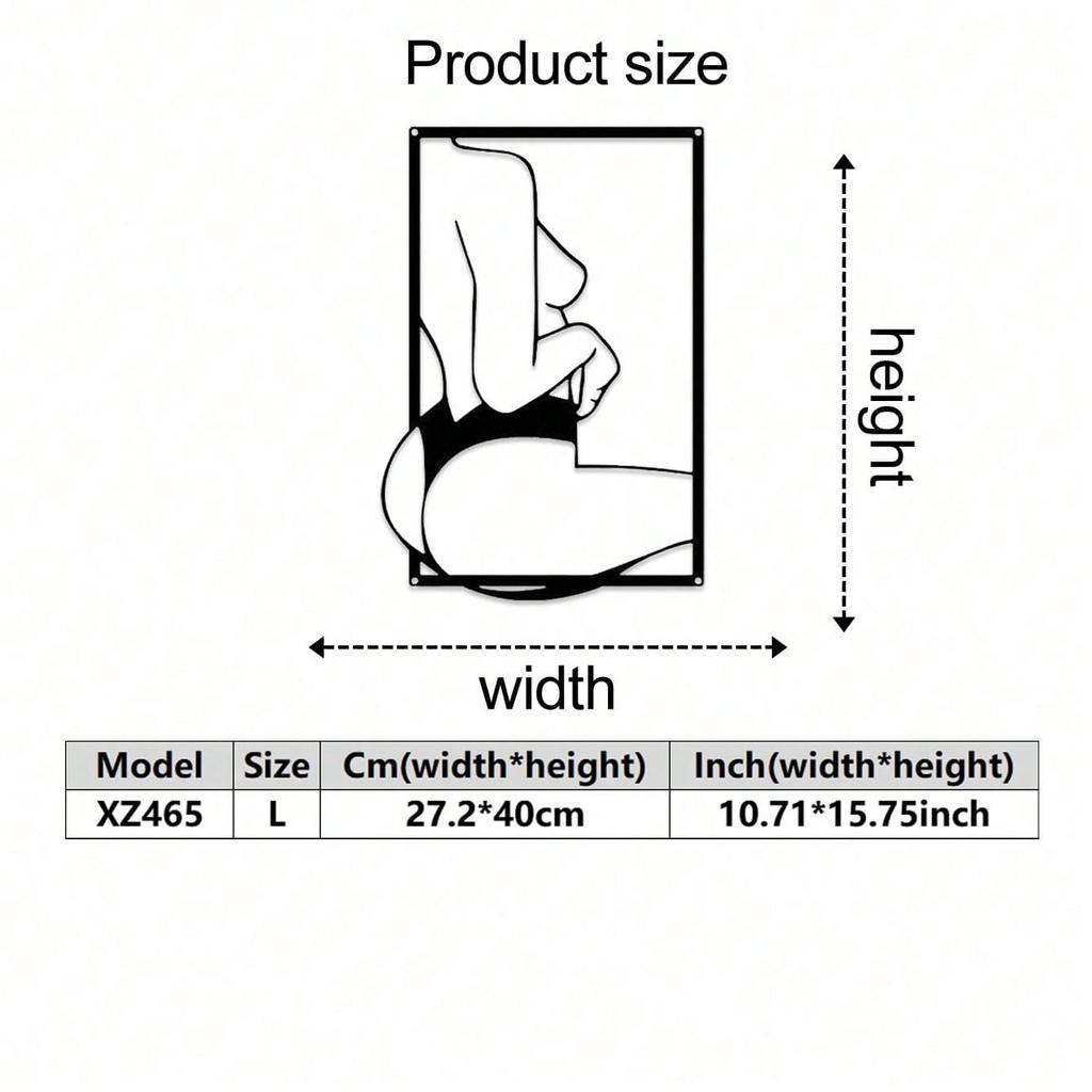 Modern Metal Wall Art Female Line Drawing Home Decor Abstract Contemporary