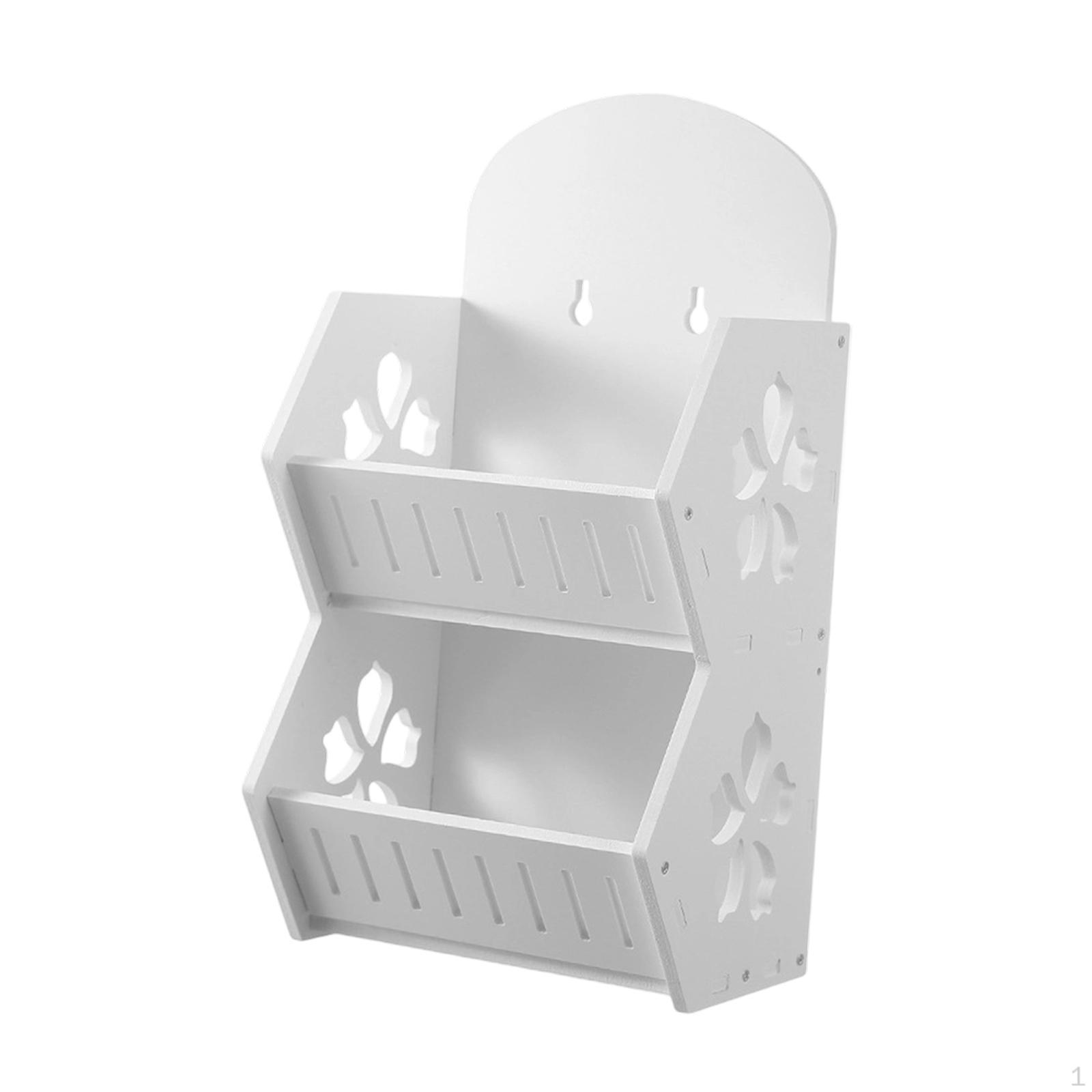 

Shelf Wall Mounted Shower Rack Organizer with Ventilated Structure Easy to Install Suitable double layer
