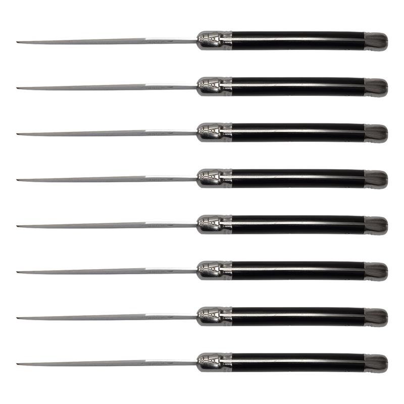 Laguiole Stainless Steel Steak Knives Dinner Knife Black Cutlery Table Knife Dinnerware sets Restaurant Home Bar Flatwatware 9''