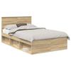 Bed Frame with Headboard Sonoma 120 X 200 Cm Wood Based Material