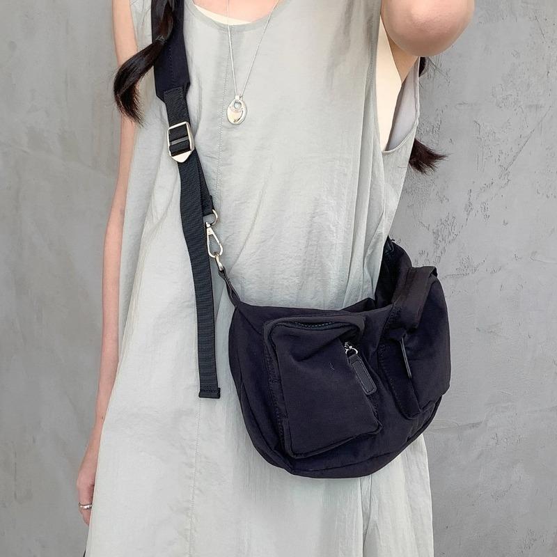 

Dumpling Bag Women s Multi-pocket Crossbody Bag Casual Sports Cycling Bag Fashionable Single-shoulder Bag бежевий