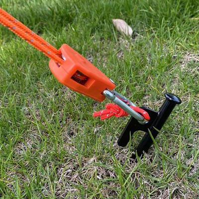 Sturdy 4mm Rope Tie Down Pulley for Outdoor Camping Enhanced Wind Rope Tightener