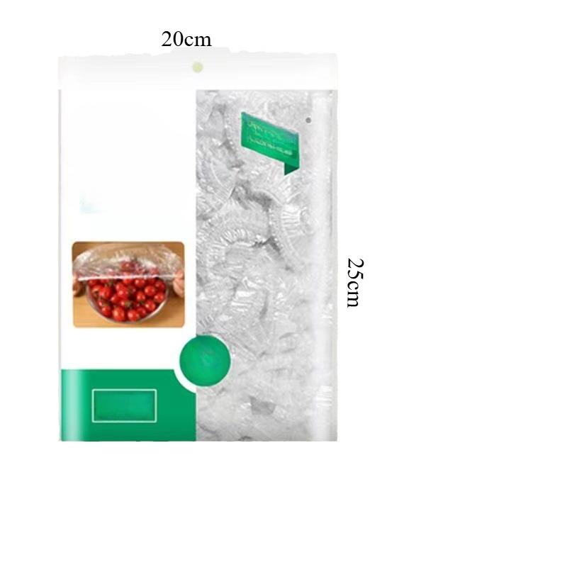 100pcs Disposable Food Cover Plastic Wrap Elastic Food Lids For Fruit Bowls Cups Caps Storage Kitchen Fresh Keeping Saver Bag