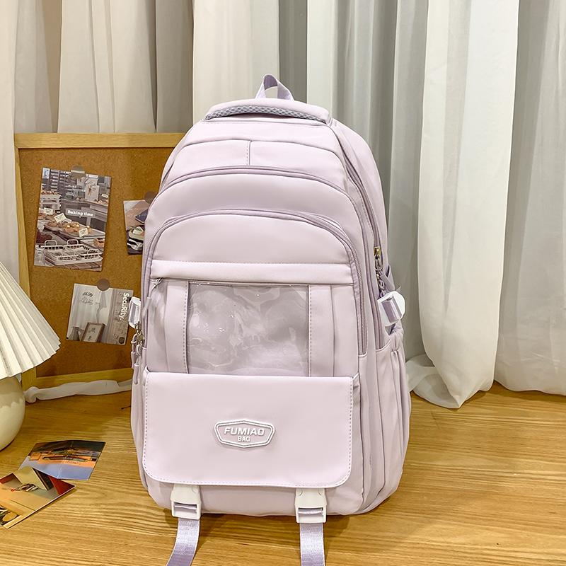 Sac d'école pour collégienne Sac à dos grande capacité pour femme