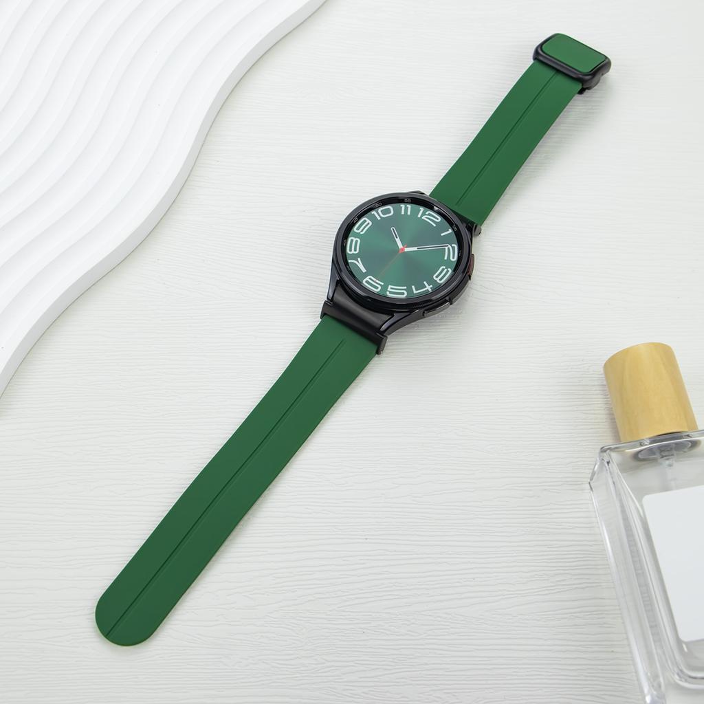 Quick Fit Magnetic Silicone Strap For Samsung Galaxy Watch 6 Classic 47mm 43mm 6/5/4 40mm 44mm 5 Pro 45mm 4 Classic 46mm 42mm