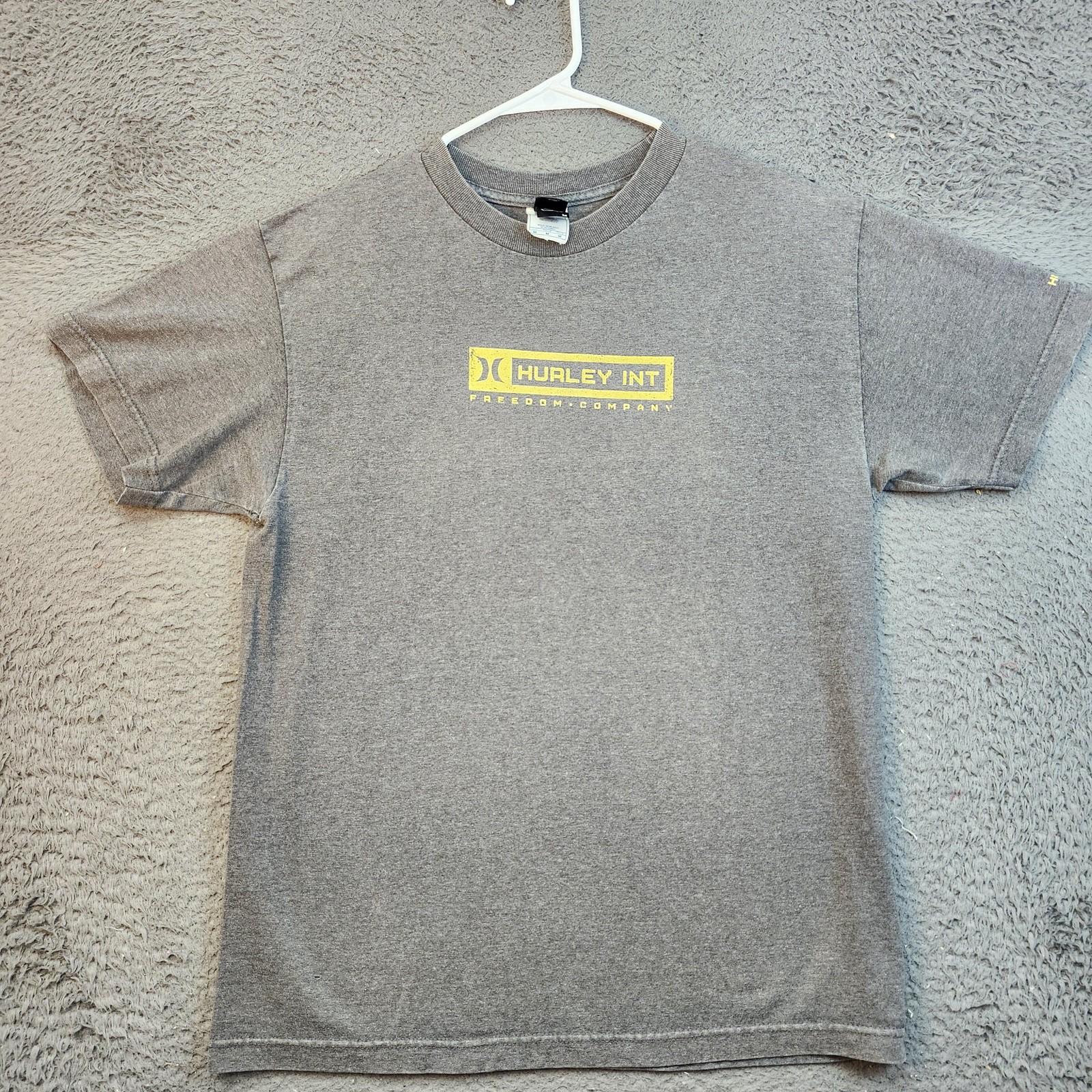 Hurley Shirt Mens Medium Heather Gray Hurley INT Freedom Company Graphic Tee Unisex T-Shirt S
