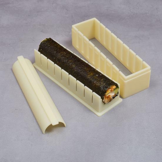 Pressa per Sushi, Stampini per Sushi Roll per Principianti, Set Compatto di Stampini per Sushi con Forme Quadrate, Rotonde e a Cuore, Kit Facile per Preparare Sushi Fai-da-Te per Pasti Veloci