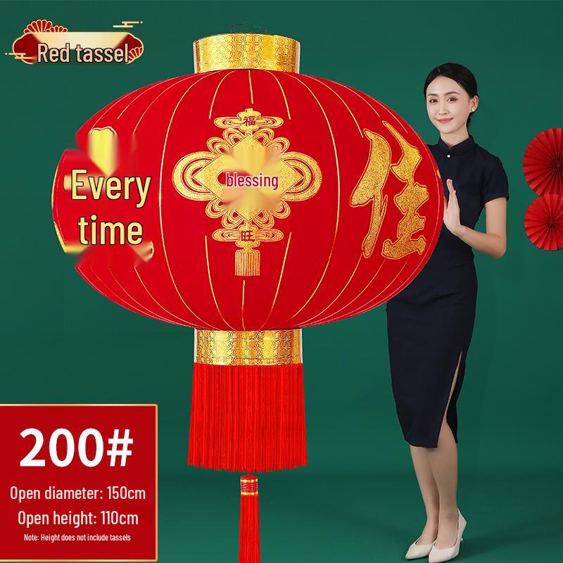 2026 New Style Red Lantern Pair for Main Entrance - Spring Festival Celebration Decor