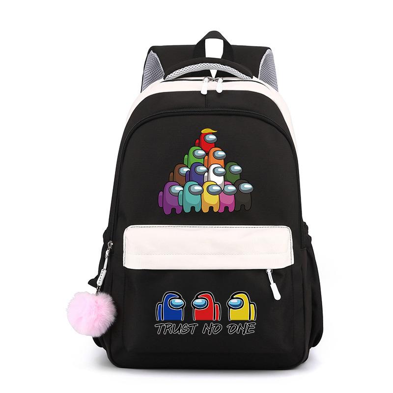 School bag backpack five Wu backpack candy color large capacity student school bag stationery