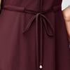 Paster Elegant Summer Lapel Short Sleeve A-Line Midi Dress