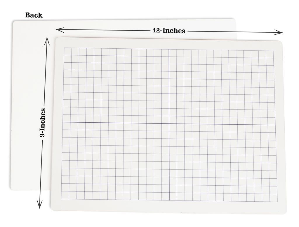 Inkdotpot Trocken abwischbare Tafel für Kinder, Schüler, Diagramm und leeres Lapboard, doppelseitige Schreibtafel mit 4 Markern für die Heimschule (1 Stück
