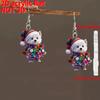 Adorable Puppy Acrylic Earrings - Cute Cartoon Dog Christmas Gift