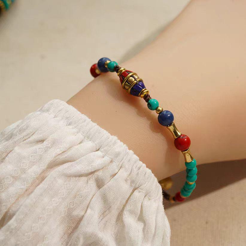 Tibetan Ethnic Style Handmade Women's Bracelet: Retro Nepalese Woven Rope