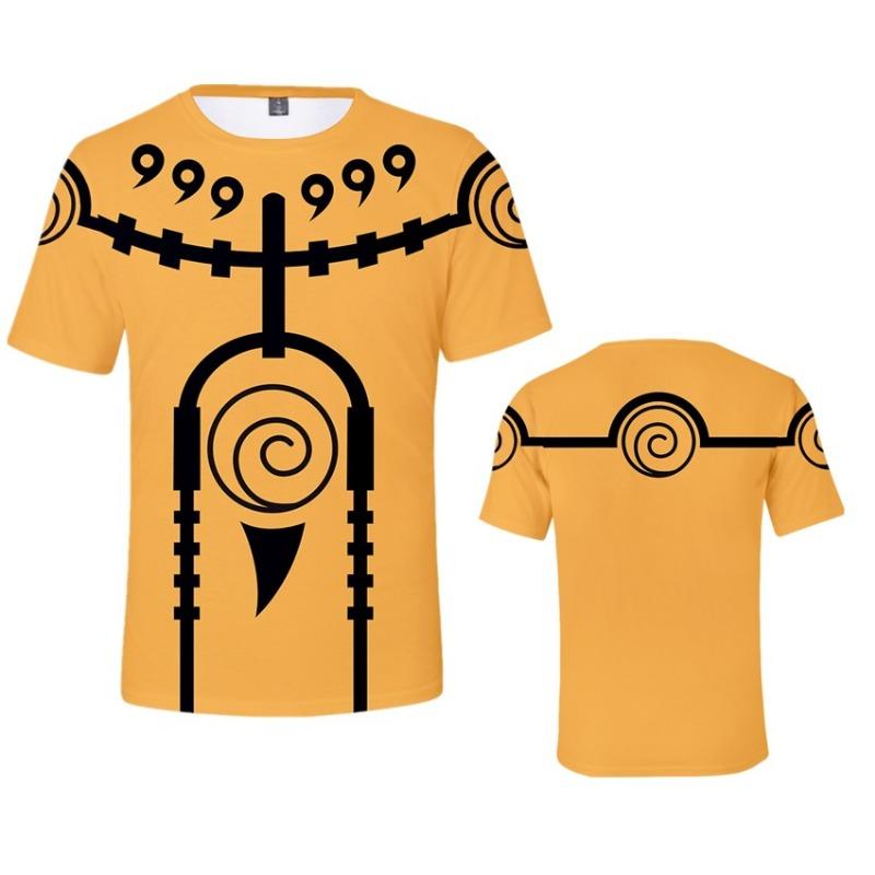 Hot Selling New Popular Japanese Anime Naruto Casual Short Sleeved T-shirt with Fashionable 3D Digital Printing