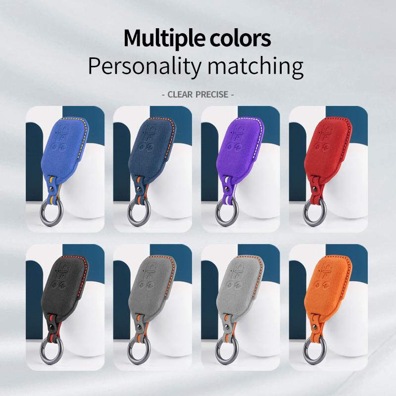 Pro Suzuki Spacia MK53S Jimny Sierra Swift Wagon 4tlačítkový obal na klíč od auta Alcantara Semišová klíčenka Ochranný kryt Příslušenství