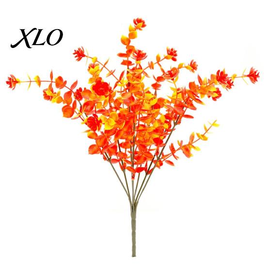 Realistic Faux Plants Fall Artificial Flower with Eucalyptus Leaf, Lifelike Plants, Long Lasting Fake UV Resistant for Autumn Thanksgiving Harvest