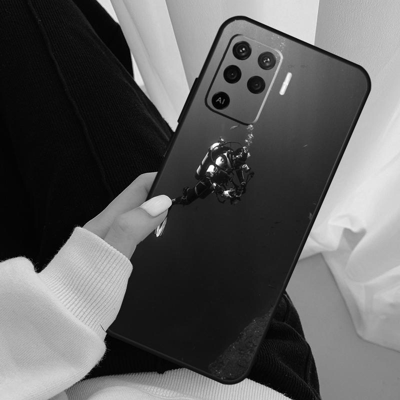 Diver Underwater Diving Cave Caving Case For Oppo A40 A60 A80 A5 Pro A15 A16 A17 A57 A77 A94 A74 A54 A76 A96 A18 A38 A58 A78 A98