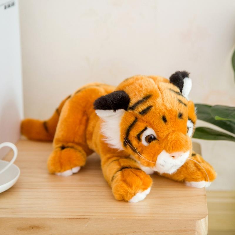 Simulation Little Tiger Doll Plush Toy Siberian Tiger Doll White Tiger Cloth Doll Parent-Child Child Birthday Gift Female