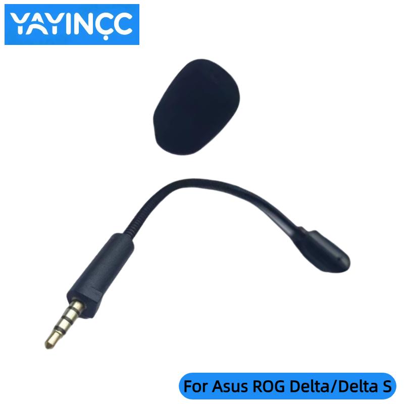 

YAYINCC Replacement Gaming Mics 3.5mm Game Microphone For Asus ROG Delta/Delta S headset Clear sound reception/plug and play MIC чорний