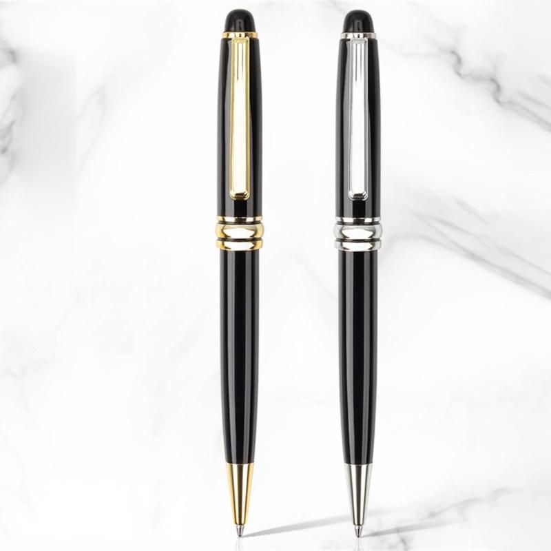 6x Black Ink Ballpoint Pen Journaling Pen Smooth Writing Pen Metal Signature Pen Stationery Supplies for Writing