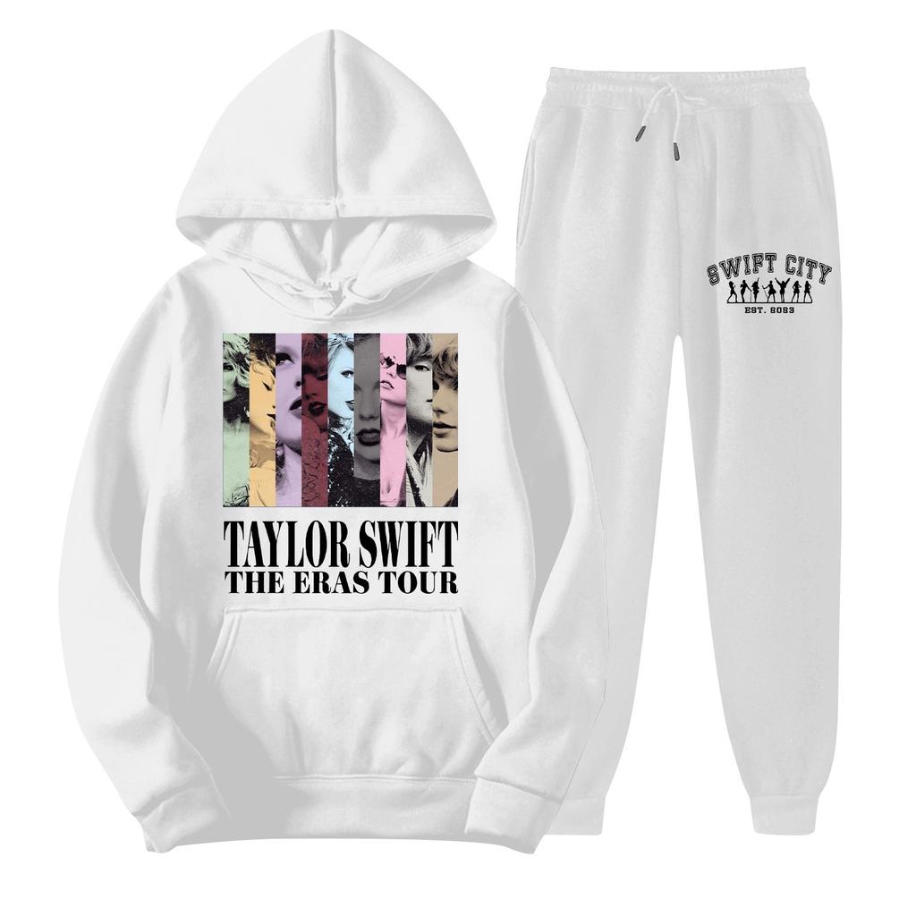 Mens Hooded Sports Tracksuit Unisex Two-Piece Running Outfits Long Sleeve Pullover Hoodies Sweatshirt+Sweatpants Set