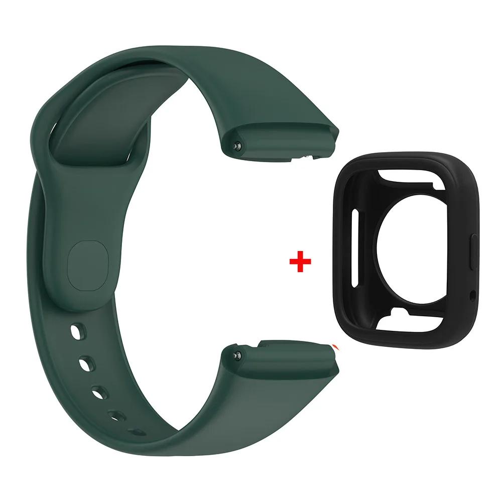 Silicone Strap For Redmi Watch 3 Active/Lite Bracelet Watchband + Protective Case Shell