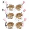 Natural Woven Corn Husk Basket Living Room Storage Solution Snacks Toy Organiser Rabbit Food Container for Home Use