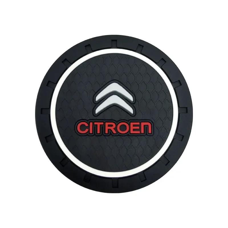 

Car Coaster Water Cup Slot Non-Slip Mat Pad Emblem Interior Accessories for Citroen C2 C3 C4 C5 C6 C8 C4L DS3 DS4 DS5 DS5LS DS6