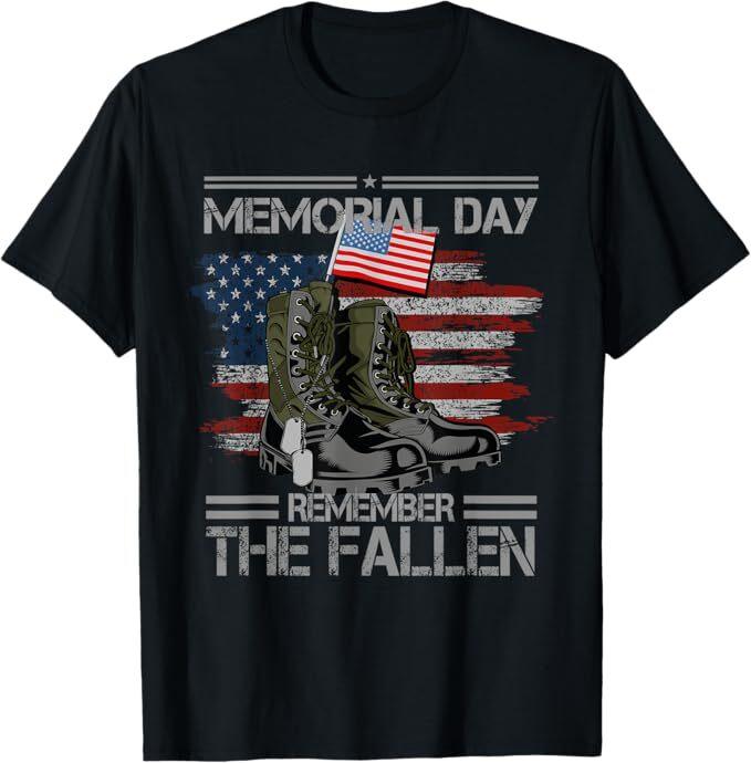Memorial Day Remember The Fallen Veteran Military Vintage T-Shirt