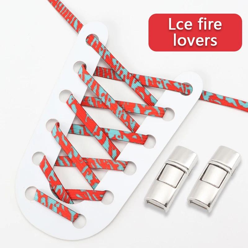 Lock Shoe laces without ties Elastic laces Sneakers Kids Adult Flat No Tie Shoelaces Rainbow Glitter Shoelace Shoes Accessories