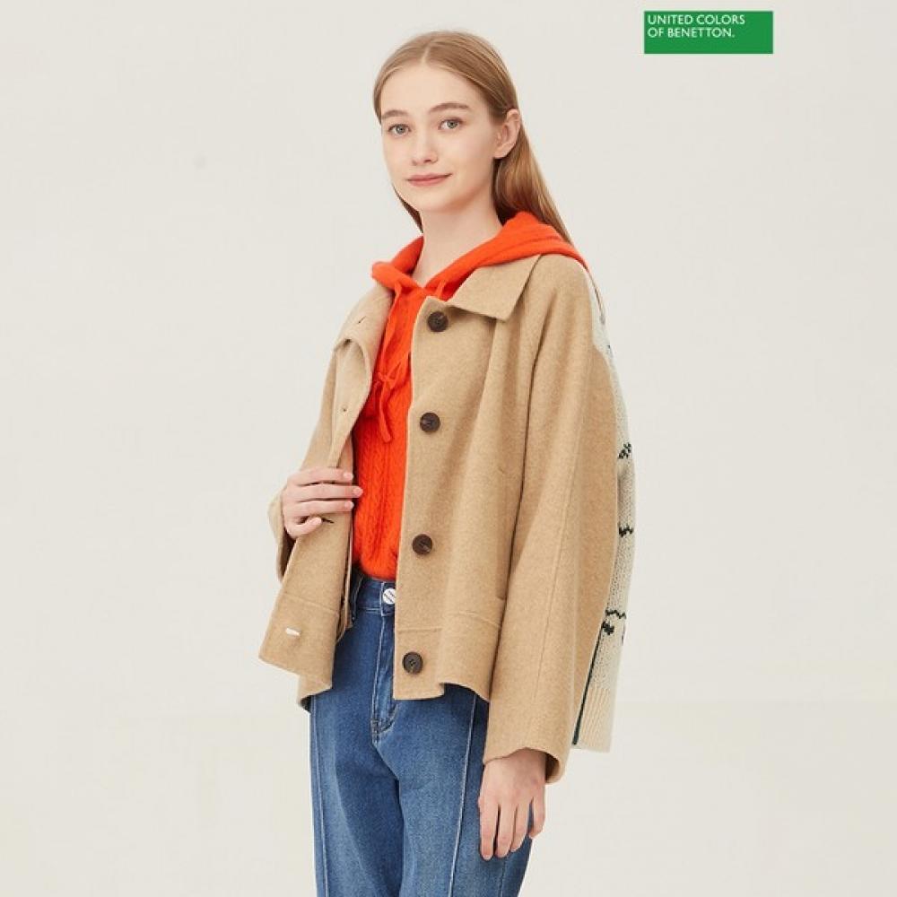 

Benetton Benetton Knit Color Wool Coat Bacta2461 Bg beige/44