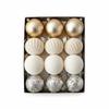Xmas Decor Electroplated Christmas Ornaments Spherical Festive Flocked Baubles Shatterproof Luxury Velvet Balls Hotels
