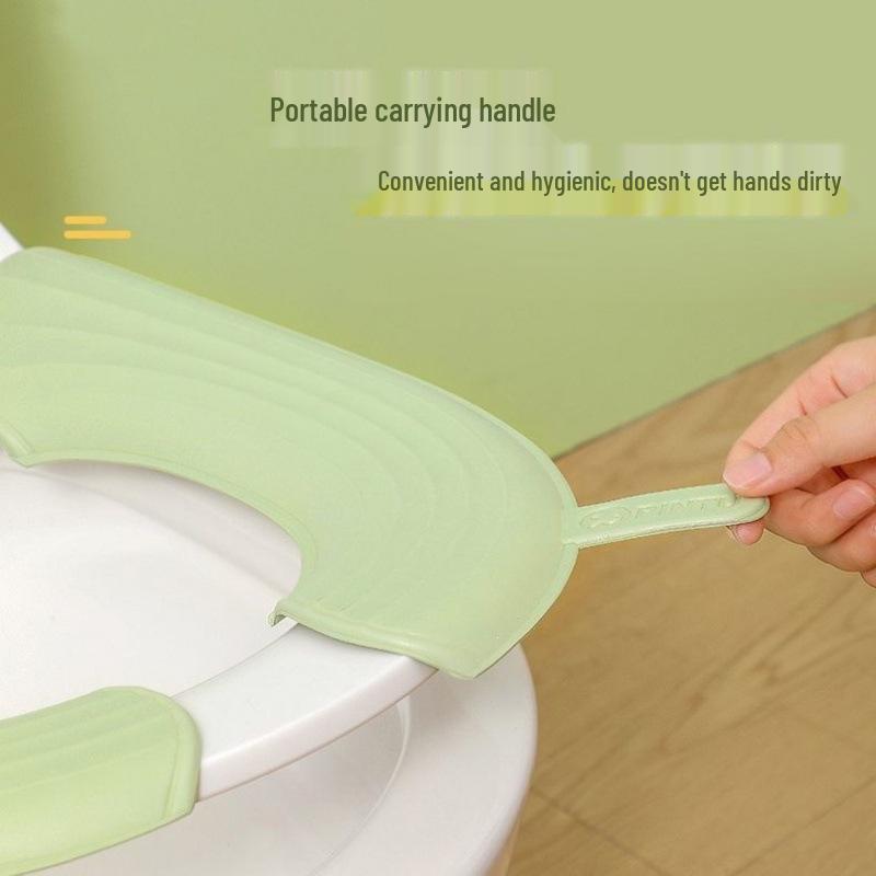 Universal All-Season Thickened Washable Toilet Seat Cushion – Non-Staining Adhesive Cover