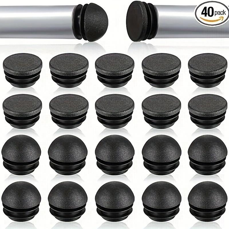 

20 штук черных круглых пластиковых заглушек-накладок на ножки стульев для мебели, столов и стульев, заглушки для труб 20pcs чёрный