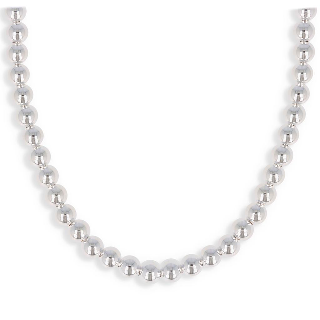 Les Trésors De Lily [Q2700] - Silver 'Marbles' Abacus Necklace - 44 Cm 6 Mm