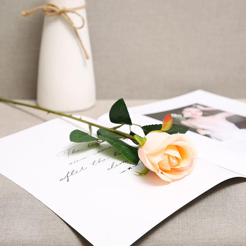 Artificial Red Rose Flowers Living Room Home Decoration Accessories Thanksgiving Wedding Diy Bouquet Silk Flowers Bouquet