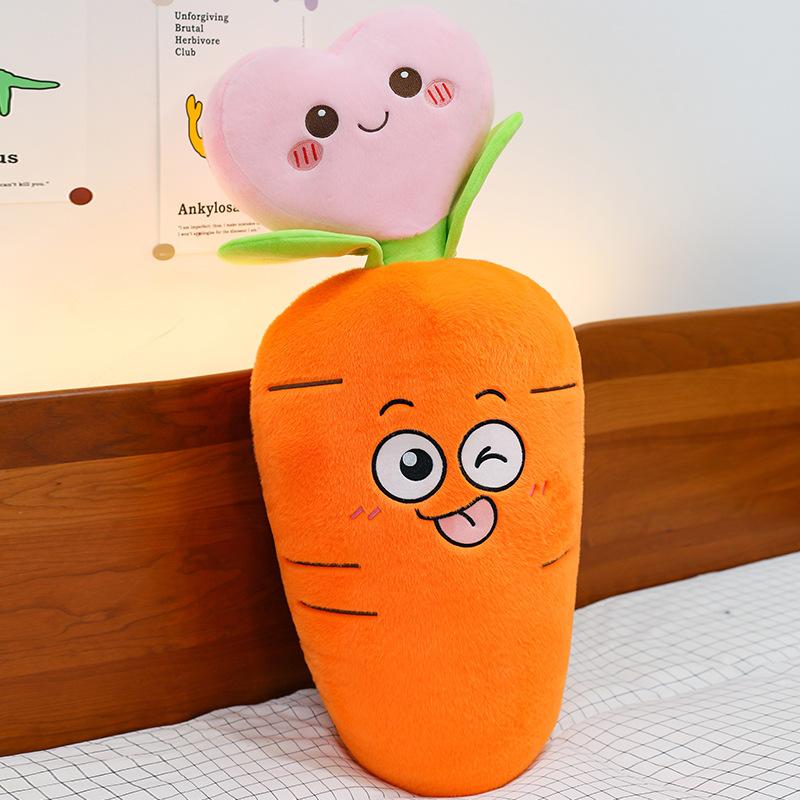 

Креативна нова плюшева іграшка квітка серце велика редиска велика подушка для сну фруктова лялька дитяча заспокійлива ганчір яна лялька 60cm