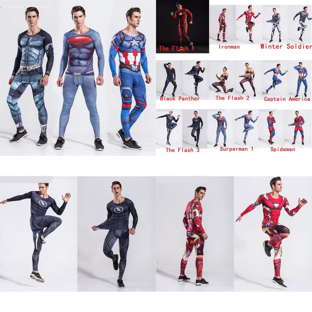 Los Vengadores de Marvel Trajes de Superhéroe para Hombre Mallas 3D con Tejido Elástico Premium y Diseño Único