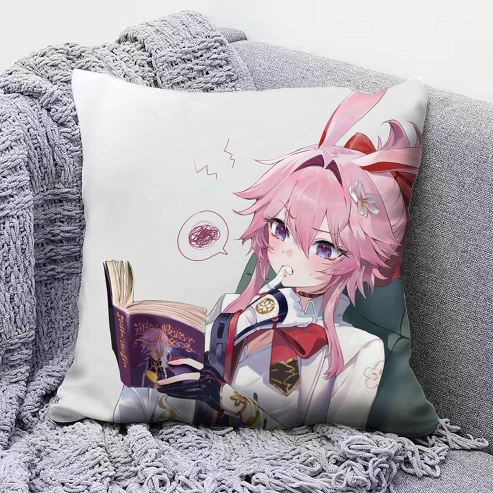 Evanescia Honkai Star Rail Game Anime Girl Pillow Covers Home Sofa Cushion Covers and Aecorative Custom