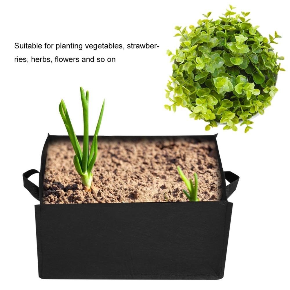 4PCS Non-woven Fabrics Grow Bags with Handles Reusable Planting Bag Planter Square Easy To Move Vegetable Grow Bag