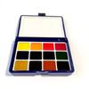 12/24 Colors Portable Travel Watercolor Palette With Waterbox Mini Paint Box Sketchbook Water Brush Student Outing Art Supplies