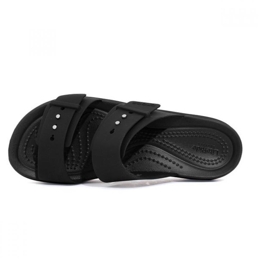 Crocs Brooklyn Buckle Low Wedge Sandal Slipper  207431 001 