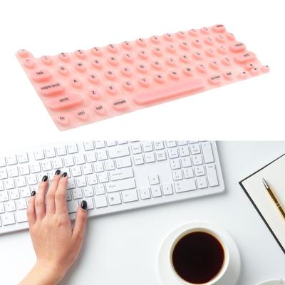 Tastatur-Skin-Abdeckung Pink für lange Nägel, leicht zu reinigendes Silikon, praktisch
