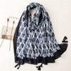 Designer Brand Women Scarf Autumn Printing Cotton Scarves Pashmina Lady Winter Shawls Printing Tassel Beach Hijabs Foulard Pareo