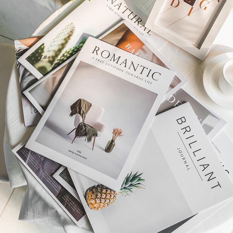 Minimalist English Magazine-Style Background Props for Live Broadcast & Street Photography, Model Room & Homestay Decor