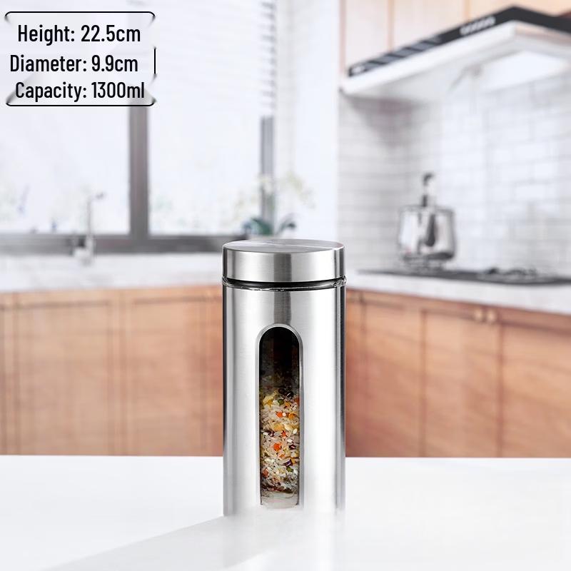 

Ru Han Sealed Glass Storage Jars with Stainless Steel Lids, Set of 2