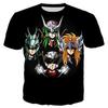 Summer Classic Saint Seiya Anime Pattern 3D Printed Men's Comfortable Quick Drying Breathable Parent Child Short Sleeve T-shirt