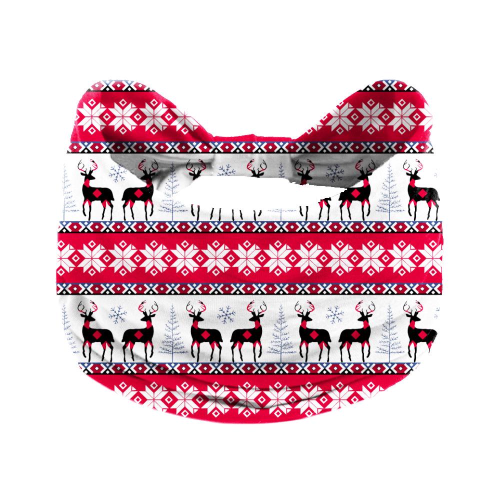 15CM Tie-Dye Extra Wide Elastic Christmas Headband for Women - Perfect for Yoga, Sports, and Face Washing