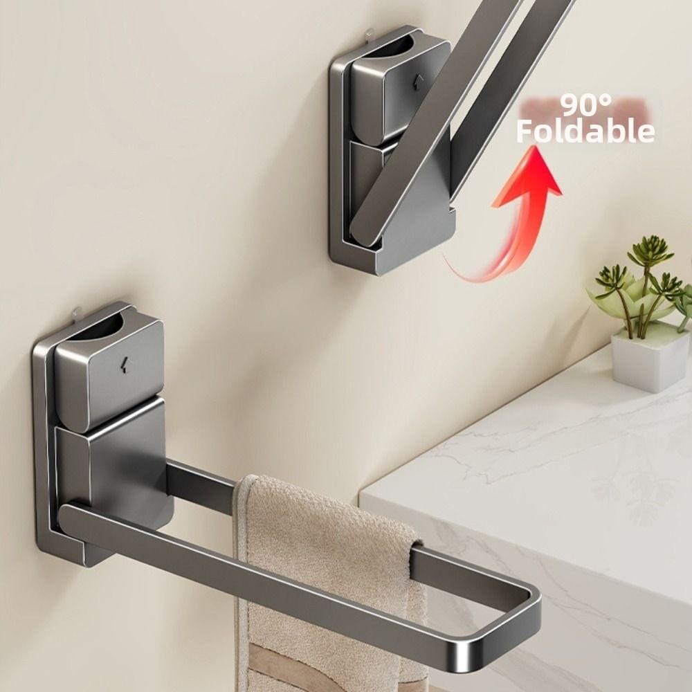 Space-Saving Foldable Towel Rack Moisture-Resistant Bath Towels Rack Hanger Organizer Rack  Closet