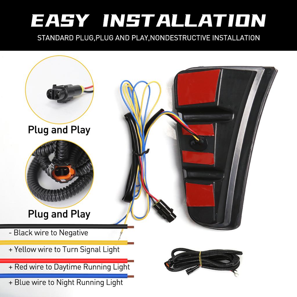 Led DRL For Kia Pegas 2018 2019 Daytime Running Lights Dynamic Turn Signal Fog Lamps Auto White Yellow Blue Car Accessories 12V